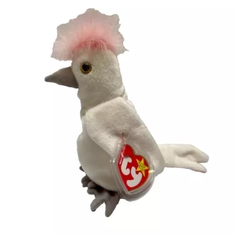 Ty Beanie Baby KuKu The Cockatoo Bird Retired Vtg Plush Rare 1997/98 Tag Errors